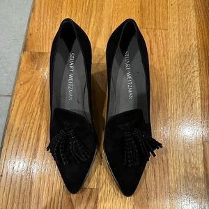 Stuart Weitzman Black Heels with tassels